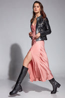 Sara Kadın Siyah Kısa Deri Ceket | Derimod Sara Kadın Siyah Kısa Deri Ceket | Derimod