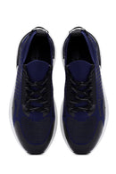 Derimod Zero Men's Blue Lace-Up Thick Sole Fabric Sneaker | Derimod Derimod Zero Men's Blue Lace-Up Thick Sole Fabric Sneaker | Derimod