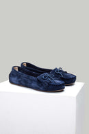 Suede Blue Women's Leather Loafer | Derimod Suede Blue Women's Leather Loafer | Derimod