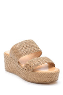 Women's Straw Knitted Slippers | Derimod Women's Straw Knitted Slippers | Derimod