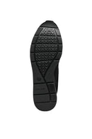 Geox Women's Black D Zosma Lace-Up Wedge Heel Leather Sneakers | Derimod Geox Women's Black D Zosma Lace-Up Wedge Heel Leather Sneakers | Derimod