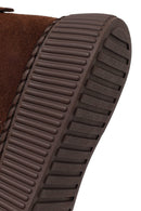 Woman Brown Zip Closure Thick-Soled Suede Boots | Derimod Woman Brown Zip Closure Thick-Soled Suede Boots | Derimod