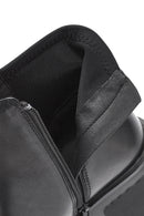 Geox Women's Black Spherica Thick Heel Zippered Leather Boots | Derimod Geox Women's Black Spherica Thick Heel Zippered Leather Boots | Derimod