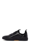 Erkek Siyah Bağcıklı Deri Sneaker | Derimod Erkek Siyah Bağcıklı Deri Sneaker | Derimod
