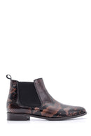 Women's Snakeskin Patterned Leather Boots | Derimod Women's Snakeskin Patterned Leather Boots | Derimod