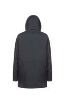 Geox Men's Navy Blue Andalo Long Leather Coat | Derimod Geox Men's Navy Blue Andalo Long Leather Coat | Derimod