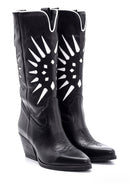 Women's Leather Cowboy Boots | Derimod Women's Leather Cowboy Boots | Derimod