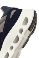Derimod Studio Men's Navy Blue Lace-Up Thick-Soled Sneaker | Derimod Derimod Studio Men's Navy Blue Lace-Up Thick-Soled Sneaker | Derimod
