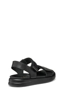 Geox Women Black D Xand 2S E - Smo. Lea + Pear Strappy Leather Sandals | Derimod Geox Women Black D Xand 2S E - Smo. Lea + Pear Strappy Leather Sandals | Derimod