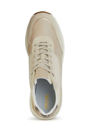 Geox Kadın Bej Spherica Ec11 Kalın Tabanlı Bağcıklı Deri Sneaker | Derimod Geox Kadın Bej Spherica Ec11 Kalın Tabanlı Bağcıklı Deri Sneaker | Derimod