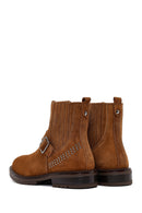 Women's Tan Suede Leather Chelsea Boots | Derimod Women's Tan Suede Leather Chelsea Boots | Derimod