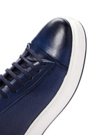 Erkek Lacivert Deri Kalın Tabanlı Sneaker | Derimod Erkek Lacivert Deri Kalın Tabanlı Sneaker | Derimod