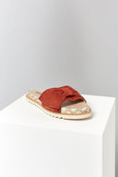 Orange Women's Suede Slippers | Derimod Orange Women's Suede Slippers | Derimod
