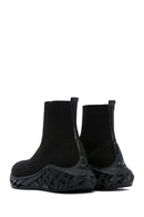 Women's Black Thick Sole High Top Sneaker | Derimod Women's Black Thick Sole High Top Sneaker | Derimod