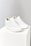 Dolgu Topuklu Kadın Deri Spor Ayakkabı | Derimod Dolgu Topuklu Kadın Deri Spor Ayakkabı | Derimod