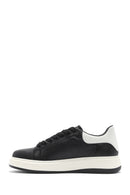 Erkek Siyah Bağcıklı Deri Sneaker | Derimod Erkek Siyah Bağcıklı Deri Sneaker | Derimod