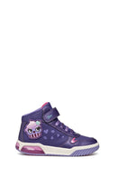 Geox Girls Purple Girl Lace-Up Ankle Sneakers | Derimod Geox Girls Purple Girl Lace-Up Ankle Sneakers | Derimod