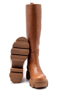 Women's Leather Thick Soled Boots | Derimod Women's Leather Thick Soled Boots | Derimod
