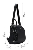 Women's Black Long Strap Backpack | Derimod Women's Black Long Strap Backpack | Derimod