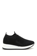 Kadın Siyah Taşlı Kalın Tabanlı Sneaker | Derimod Kadın Siyah Taşlı Kalın Tabanlı Sneaker | Derimod