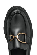 Geox Women's Black Vilde Buckle Detailed Leather Masculine Loafer | Derimod Geox Women's Black Vilde Buckle Detailed Leather Masculine Loafer | Derimod