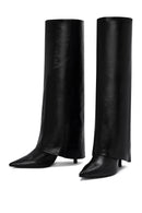Women's Black Thin High Heel Leather Boots | Derimod Women's Black Thin High Heel Leather Boots | Derimod