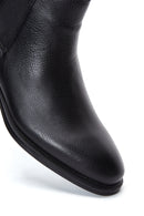 Men's Black Leather Chelsea Flat Boots | Derimod Men's Black Leather Chelsea Flat Boots | Derimod