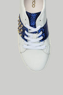 Beyaz-Mavi Kadın Spor Ayakkabı | Derimod Beyaz-Mavi Kadın Spor Ayakkabı | Derimod