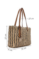 Women's Beige Straw Shoulder Bag | Derimod Women's Beige Straw Shoulder Bag | Derimod