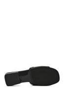 Women's Black Leather Slippers | Derimod Women's Black Leather Slippers | Derimod