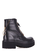 Women's Leather Boots with Zipper Detail | Derimod Women's Leather Boots with Zipper Detail | Derimod