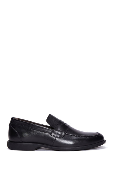 Erkek Siyah Deri Casual Loafer_0