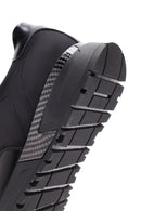 Men's Black Thick Sole Lace Up Leather Sneaker | Derimod Men's Black Thick Sole Lace Up Leather Sneaker | Derimod