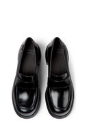 Camper Kadın Siyah Thelma Deri Topuklu Loafer | Derimod Camper Kadın Siyah Thelma Deri Topuklu Loafer | Derimod
