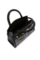 Women's Black Printed Long Shoulder Bag | Derimod Women's Black Printed Long Shoulder Bag | Derimod
