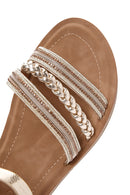 Kadın Altın Bilekten Bantlı Comfort Sandalet | Derimod
