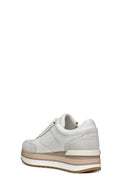 Geox Women's White New Kency Lace-Up Chunky Sole Sneaker | Derimod Geox Women's White New Kency Lace-Up Chunky Sole Sneaker | Derimod