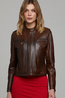 Sara Kadın Deri Ceket | Derimod Sara Kadın Deri Ceket | Derimod