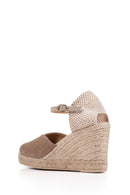 Geox Kadın Bej Gelsa Dolgu Topuklu Süet Deri Espadril | Derimod Geox Kadın Bej Gelsa Dolgu Topuklu Süet Deri Espadril | Derimod