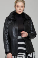 Mira (plus) Kadın Siyah Mont | Derimod Mira (plus) Kadın Siyah Mont | Derimod