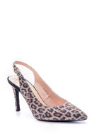 Kadın Leopar Desenli Topuklu Ayakkabı | Derimod Kadın Leopar Desenli Topuklu Ayakkabı | Derimod