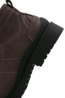 Men's Anthracite Nubuck Leather Boots | Derimod Men's Anthracite Nubuck Leather Boots | Derimod