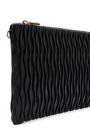 Women's Black Long Chain Strap Printed Clutch Bag | Derimod Women's Black Long Chain Strap Printed Clutch Bag | Derimod