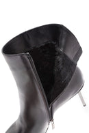 Women's Black Metal Detailed Thin High Heel Leather Boots | Derimod Women's Black Metal Detailed Thin High Heel Leather Boots | Derimod