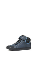 Geox Boy Navy Blue High-Top Sneakers | Derimod Geox Boy Navy Blue High-Top Sneakers | Derimod