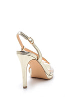 Kadın Metalik Topuklu Ayakkabı | Derimod Kadın Metalik Topuklu Ayakkabı | Derimod