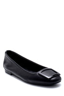 Women's Leather Buckle Detailed Ballerinas | Derimod Women's Leather Buckle Detailed Ballerinas | Derimod