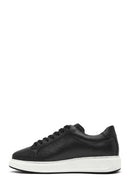 Erkek Siyah Bağcıklı Deri Sneaker | Derimod Erkek Siyah Bağcıklı Deri Sneaker | Derimod