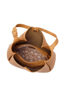 Woman Beige Classic Shoulder Bag | Derimod Woman Beige Classic Shoulder Bag | Derimod