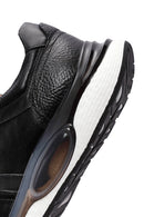 Erkek Siyah Bağcıklı Deri Sneaker | Derimod Erkek Siyah Bağcıklı Deri Sneaker | Derimod